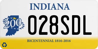 IN license plate 028SDL
