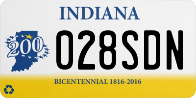 IN license plate 028SDN