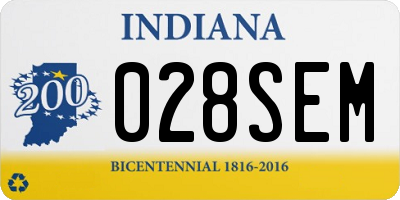 IN license plate 028SEM