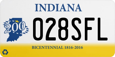 IN license plate 028SFL
