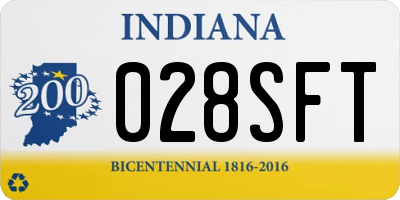 IN license plate 028SFT