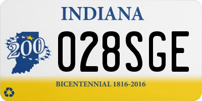 IN license plate 028SGE