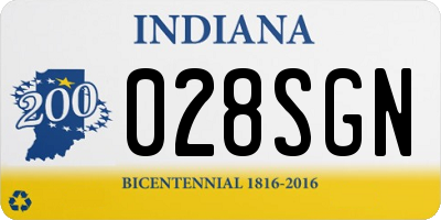 IN license plate 028SGN