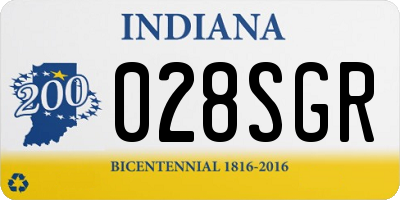 IN license plate 028SGR