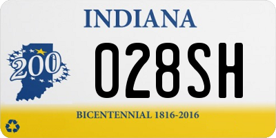 IN license plate 028SH