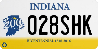 IN license plate 028SHK
