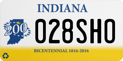 IN license plate 028SHO