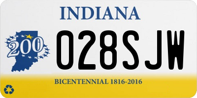 IN license plate 028SJW