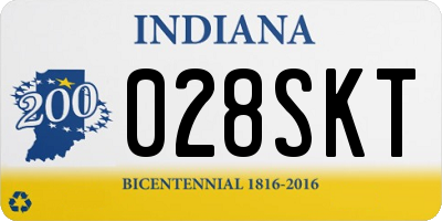 IN license plate 028SKT