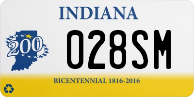 IN license plate 028SM