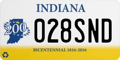 IN license plate 028SND