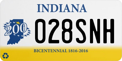 IN license plate 028SNH
