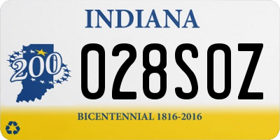 IN license plate 028SOZ