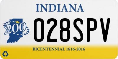 IN license plate 028SPV