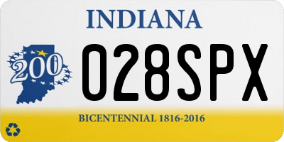 IN license plate 028SPX