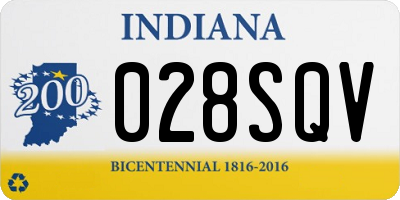 IN license plate 028SQV
