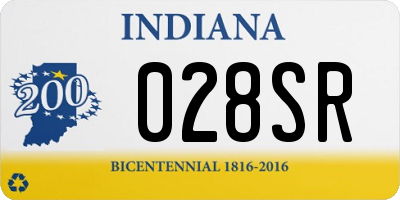 IN license plate 028SR