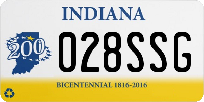 IN license plate 028SSG