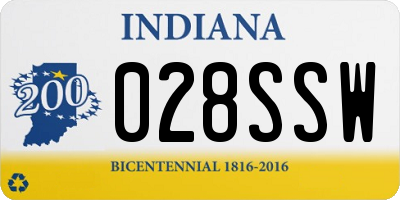 IN license plate 028SSW