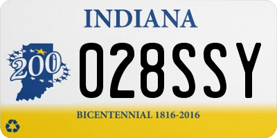 IN license plate 028SSY