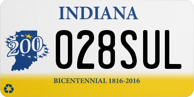 IN license plate 028SUL