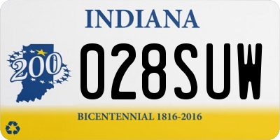 IN license plate 028SUW