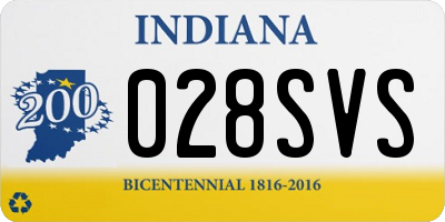 IN license plate 028SVS