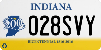 IN license plate 028SVY
