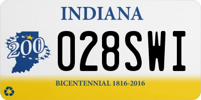 IN license plate 028SWI