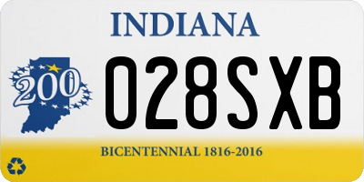 IN license plate 028SXB