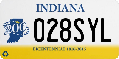 IN license plate 028SYL
