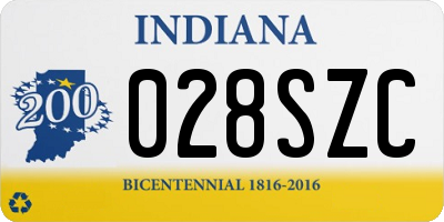 IN license plate 028SZC