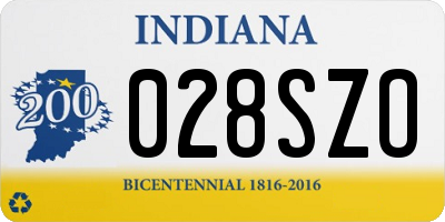 IN license plate 028SZO