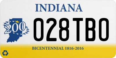 IN license plate 028TBO