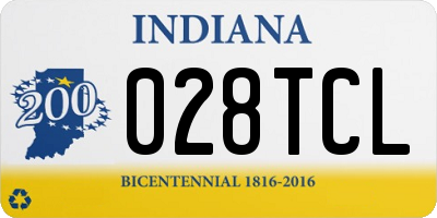 IN license plate 028TCL