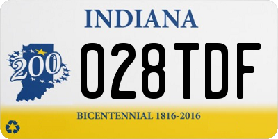 IN license plate 028TDF