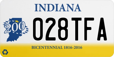 IN license plate 028TFA