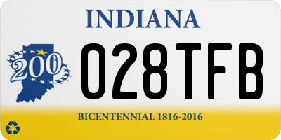 IN license plate 028TFB
