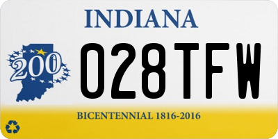 IN license plate 028TFW