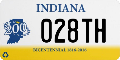 IN license plate 028TH