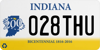 IN license plate 028THU