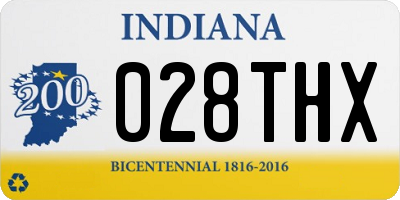 IN license plate 028THX