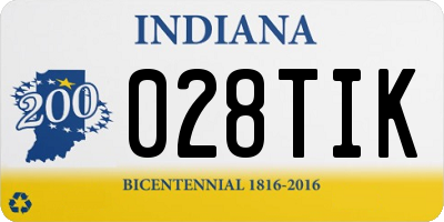 IN license plate 028TIK
