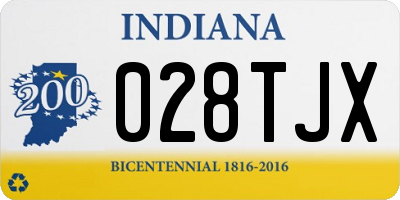 IN license plate 028TJX