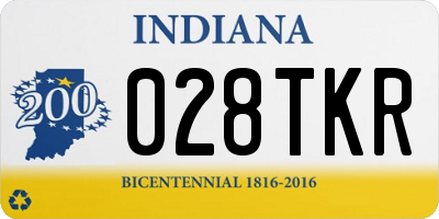 IN license plate 028TKR