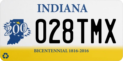 IN license plate 028TMX