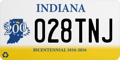 IN license plate 028TNJ