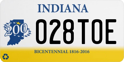 IN license plate 028TOE