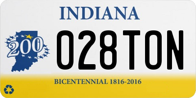 IN license plate 028TON