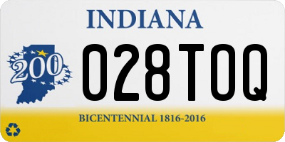 IN license plate 028TOQ